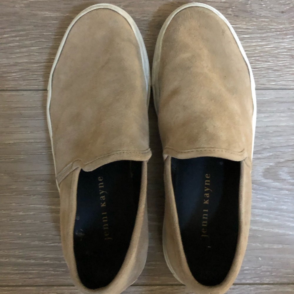 Jenni Kayne suede lounger sneakers, cream.